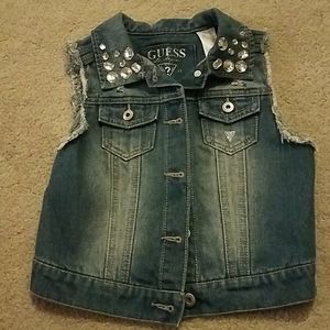 Guess Jean vest, girls size 7/8